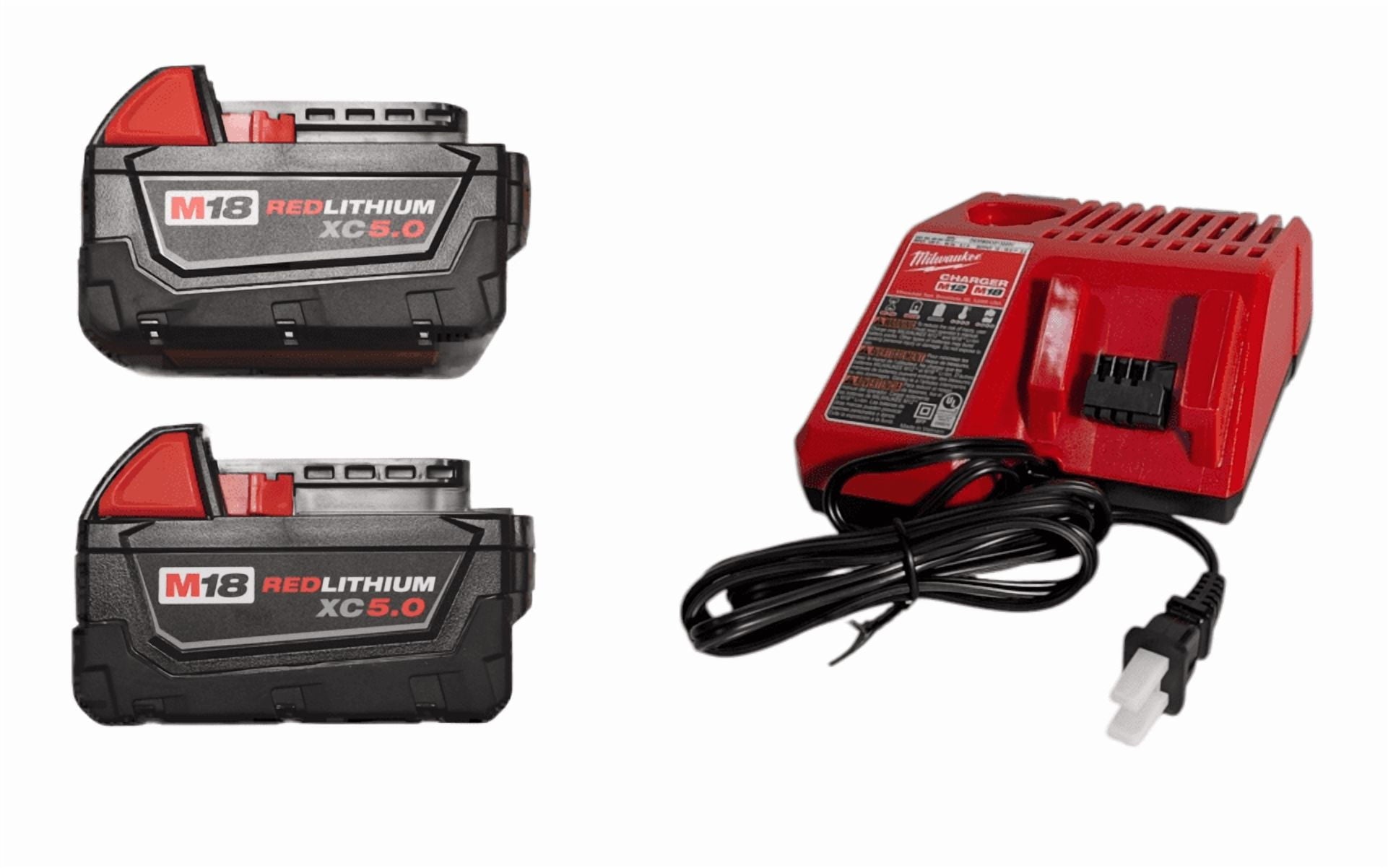 Open Box - Milwaukee M18 18-Volt Lithium-Ion Starter Kit with One 5.0 Ah and One 2.0 Ah Battery and Charger