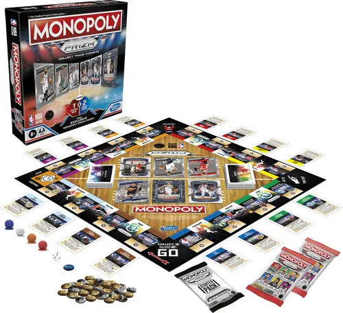 Monopoly Prizm NBA Edition Board Game with Panini NBA Trading Cards MonopolBullseye Deals