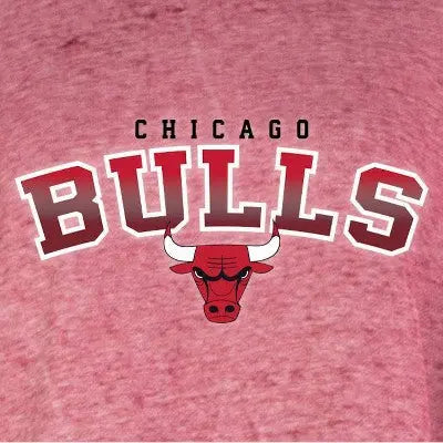 NBA Chicago Bulls Women's Ombre Arch Print Burnout Crew Neck Fleece Sweatshirt Chicago BullsBullseye Deals