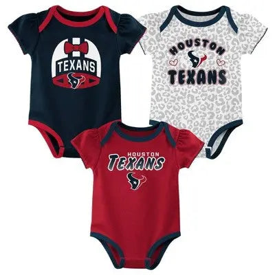 NFL Houston Texans Baby Girls' Onesies 3pk Set - 18M NFLBullseye Deals