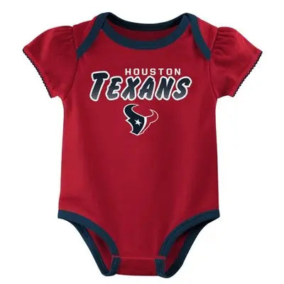 NFL Houston Texans Baby Girls' Onesies 3pk Set - 18M NFLBullseye Deals
