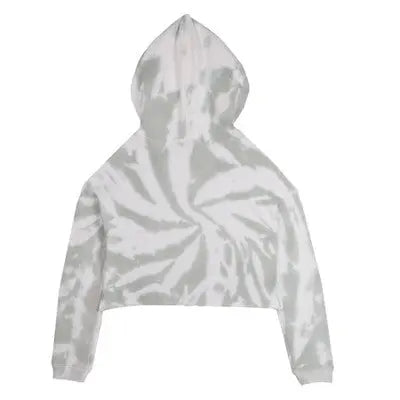 NFL New England Patriots Girls' Gray Tie-Dye Crop Hoodie New England PatriotsBullseye Deals