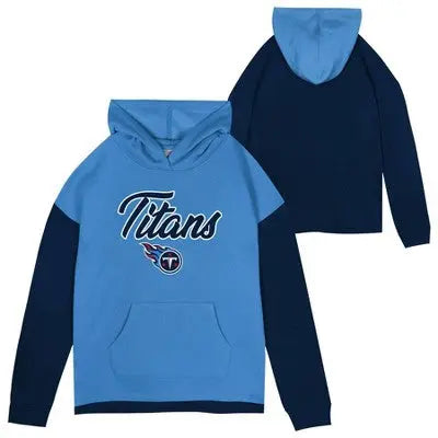 NFL Tennessee Titans Girls' Fleece Hooded Sweatshirt - Secondipity
