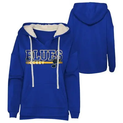 NHL St. Louis Blues Girls' Long Sleeve Poly Fleece Hoodie: Cozy Team Style - Secondipity