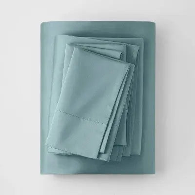 New - 500 Thread Count Washed Supima Sateen Solid Sheet Set Dark - Casaluna CasalunaBullseye Deals