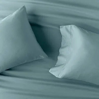 New - 500 Thread Count Washed Supima Sateen Solid Sheet Set Dark - Casaluna CasalunaBullseye Deals