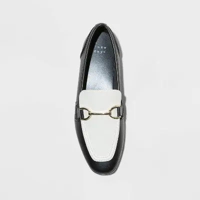 New - A New Day Women's Faux Leather Slip On Loafer Flats Almond Toe Memory Foam A New DayBullseye Deals