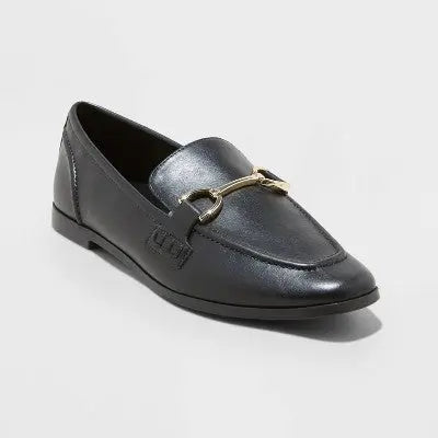 New - A New Day Women's Faux Leather Slip On Loafer Flats Almond Toe Memory Foam A New DayBullseye Deals