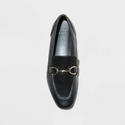 New - A New Day Women's Faux Leather Slip On Loafer Flats Almond Toe Memory Foam A New DayBullseye Deals
