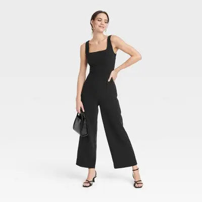 New - A New Day Women's Maxi Jumpsuit Straight Sleeveless Stretchy Jumpsuit A New DayBullseye Deals