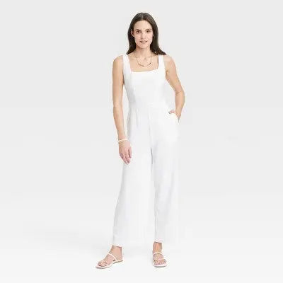 New - A New Day Women's Maxi Jumpsuit Straight Sleeveless Stretchy Jumpsuit A New DayBullseye Deals
