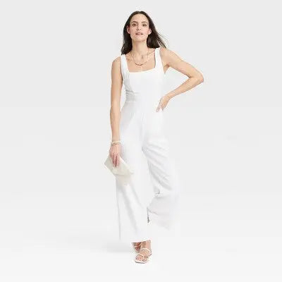New - A New Day Women's Maxi Jumpsuit Straight Sleeveless Stretchy Jumpsuit A New DayBullseye Deals