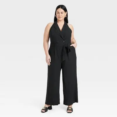 New - A New Day Women's Wide Leg Sleeveless Jumpsuit Full Length Overt Occasion A New DayBullseye Deals