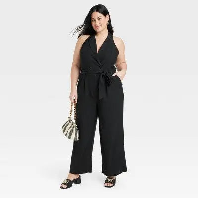 New - A New Day Women's Wide Leg Sleeveless Jumpsuit Full Length Overt Occasion A New DayBullseye Deals