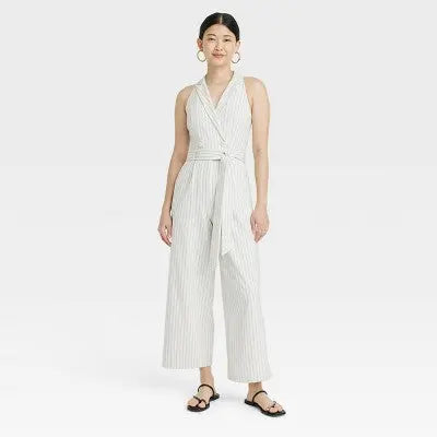 New - A New Day Women's Wide Leg Sleeveless Jumpsuit Full Length Overt Occasion A New DayBullseye Deals