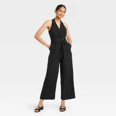 New - A New Day Women's Wide Leg Sleeveless Jumpsuit Full Length Overt Occasion A New DayBullseye Deals