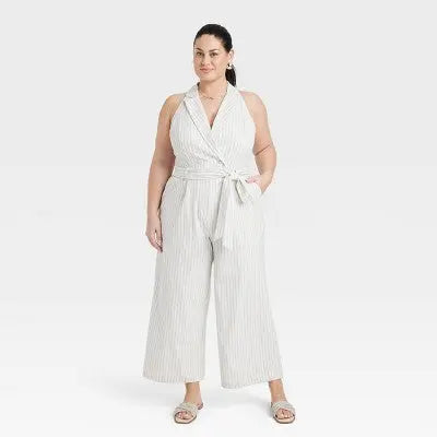 New - A New Day Women's Wide Leg Sleeveless Jumpsuit Full Length Overt Occasion A New DayBullseye Deals