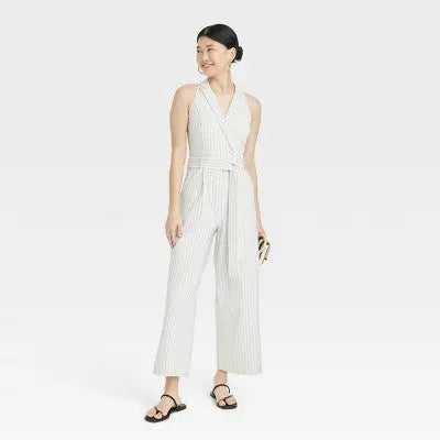 New - A New Day Women's Wide Leg Sleeveless Jumpsuit Full Length Overt Occasion A New DayBullseye Deals