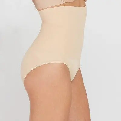 New - ASSETS by Spanx Women's Remarkable Results High Waist Control Brief - Light Beige XL ASSETS by SPANXBullseye Deals