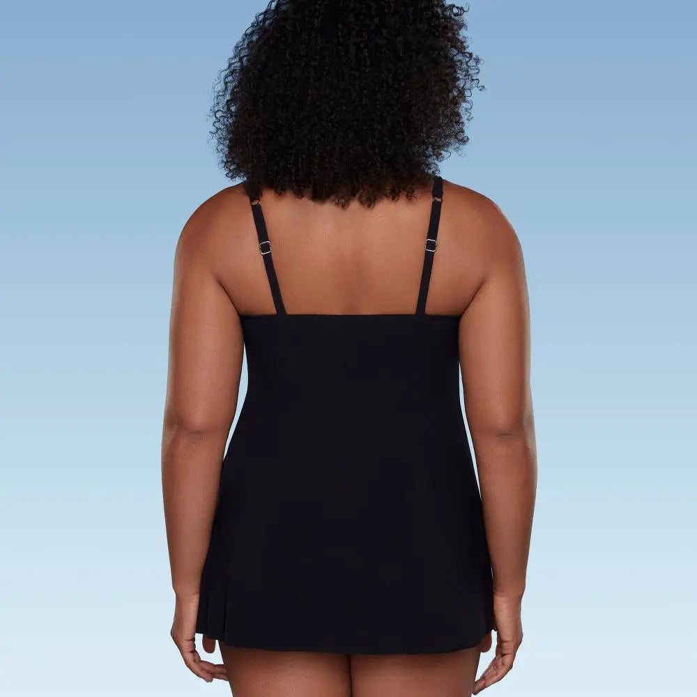 New - Aqua Green Women's High Neck Swim Dress One Piece Swimsuit UPF 50+ Aqua GreenBullseye Deals