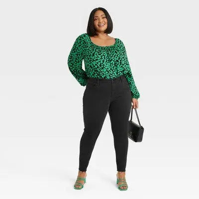 New - Ava & Viv Womens Mid Rise Classic Fit Full Mid-Rise Skinny Jeans Midweight Ava & VivBullseye Deals