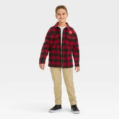 New - Boys' Marvel Spider-Man Flannel Shacket - Wine Red XL Spider-ManBullseye Deals