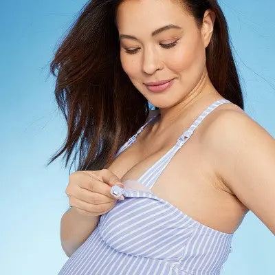 New - Candy Striper One Piece Maternity Swimsuit - Isabel Maternity by Ingrid & Isabel Striped Isabel Maternity by Ingrid & IsabelBullseye Deals