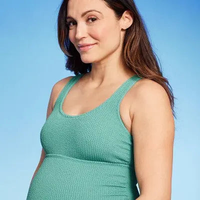 New - Crinkle One Piece Maternity Swimsuit - Isabel Maternity by Ingrid & Isabel Isabel Maternity by Ingrid & Isabel