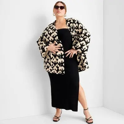 New - Future Collective Jenny K Lopez Women's Plus Oversized Quilted Jacket Future Collective w/Jenny K LopezBullseye Deals