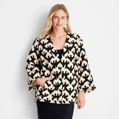 New - Future Collective Jenny K Lopez Women's Plus Oversized Quilted Jacket Future Collective w/Jenny K LopezBullseye Deals