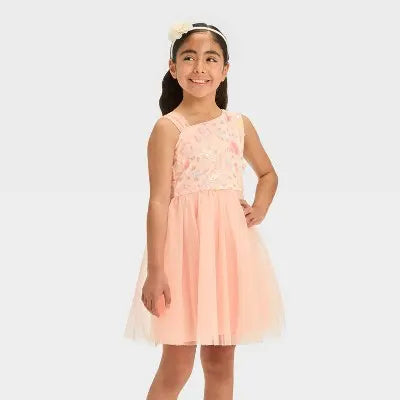 New - Girls' One-Shoulder Sequin Dress - Cat & Jack Cat & JackBullseye Deals