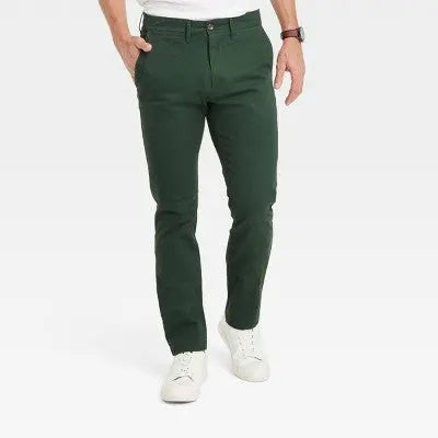 New - Goodfellow & Co Men's Mid Rise Slim Leg Slim Straight Chino Pants Stretch Goodfellow & CoBullseye Deals