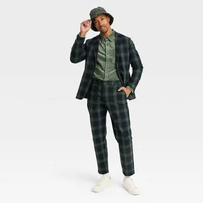 New - Houston White Adult Ombre Plaid Blazer - Green S Houston WhiteBullseye Deals
