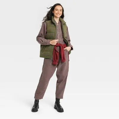 New - Houston White Women's Long Sleeve Faux Suede Flight Jumpsuits Overalls, Brown Houston WhiteBullseye Deals