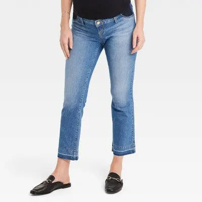 New - Isabel Maternity by Ingrid & High Rise Fit Ankle Bootcut Jeans Isabel Maternity by Ingrid & IsabelBullseye Deals