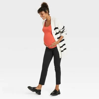 New - Isabel Maternity by Ingrid & High Rise Standard Fit Ankle Ponte Pants Isabel Maternity by Ingrid & IsabelBullseye Deals