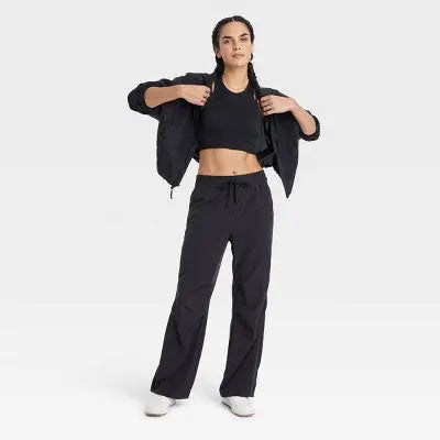 New - JoyLab Women's Mid-Rise Parachute Pants Relaxed Fit Casual Activewear JoyLabBullseye Deals