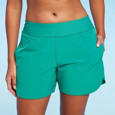 New - Lands' End Women's Swim Shorts Swimwear Bottom Board Shorts Swimsuits UPF 50+ Lands' EndBullseye Deals