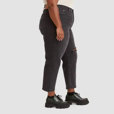 New - Levi's Women's Plus High Rise Straight Leg Crop Straight Jeans Stretch Denim Levi'sBullseye Deals