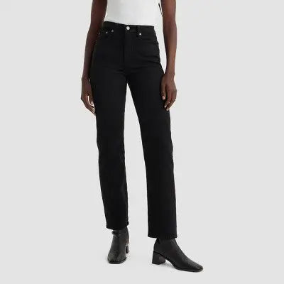 New - Levi's Women's Plus High Rise Straight Leg Crop Straight Jeans Stretch Denim Levi'sBullseye Deals
