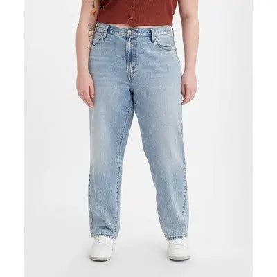 New - Levi's Women's Plus Size Mid-Rise '94 Baggy Straight Jeans - Black Stonewash 20 Levi'sBullseye Deals