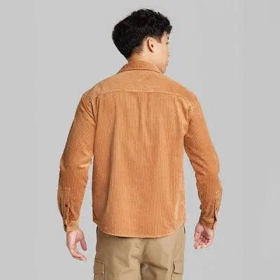 New - Original Use Men's Casual Corduroy Button-Down Shirt Jacket Long Sleeve Original UseBullseye Deals