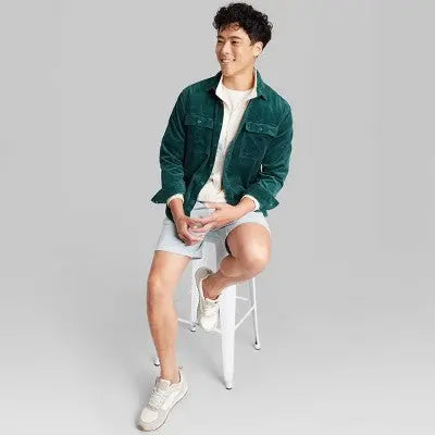 New - Original Use Men's Casual Corduroy Button-Down Shirt Jacket Long Sleeve Original UseBullseye Deals