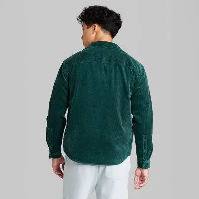 New - Original Use Men's Casual Corduroy Button-Down Shirt Jacket Long Sleeve Original UseBullseye Deals