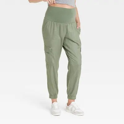 New - Over Belly High-Rise Maternity Joggers - Isabel Maternity by Ingrid & Isabel Isabel Maternity by Ingrid & IsabelBullseye Deals