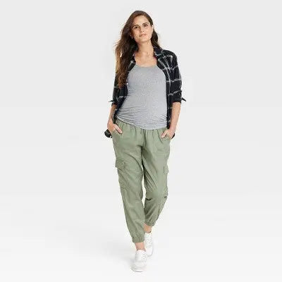 New - Over Belly High-Rise Maternity Joggers - Isabel Maternity by Ingrid & Isabel Isabel Maternity by Ingrid & IsabelBullseye Deals