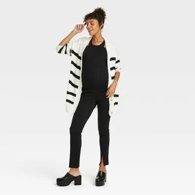 New - Over Belly Split Front Ponte Maternity Pants - Isabel Maternity by Ingrid & Isabel Isabel Maternity by Ingrid & IsabelBullseye Deals