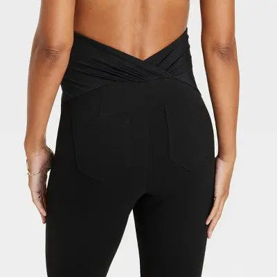 New - Over Belly Split Front Ponte Maternity Pants - Isabel Maternity by Ingrid & Isabel Isabel Maternity by Ingrid & IsabelBullseye Deals