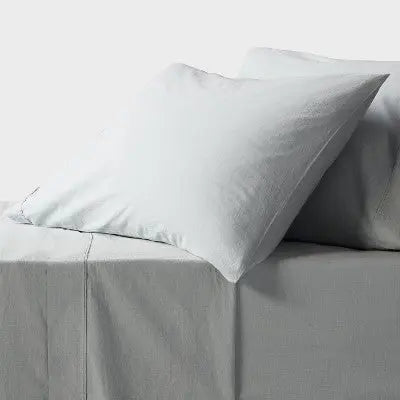 New - Threshold Organic Cotton Percale 4-Piece Sheet Set Fitwise Tech ThresholdBullseye Deals