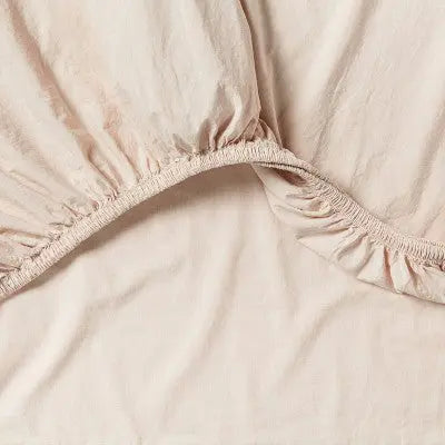 New - Threshold Organic Cotton Percale 4-Piece Sheet Set Fitwise Tech ThresholdBullseye Deals